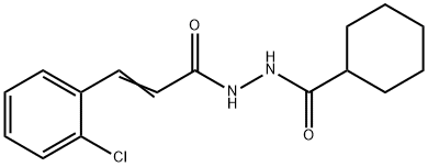 N'-[(E)-3-(2-chlorophenyl)prop-2-enoyl]cyclohexanecarbohydrazide Struktur