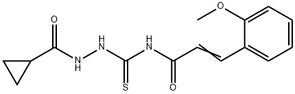 N-{[2-(cyclopropylcarbonyl)hydrazino]carbonothioyl}-3-(2-methoxyphenyl)acrylamide Struktur