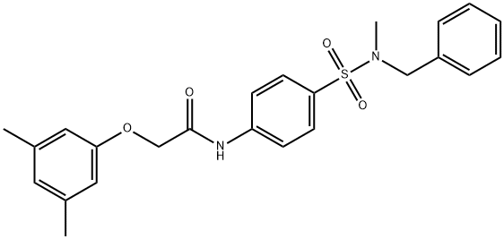 N-[4-[benzyl(methyl)sulfamoyl]phenyl]-2-(3,5-dimethylphenoxy)acetamide Struktur