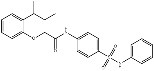 2-(2-butan-2-ylphenoxy)-N-[4-(phenylsulfamoyl)phenyl]acetamide Struktur