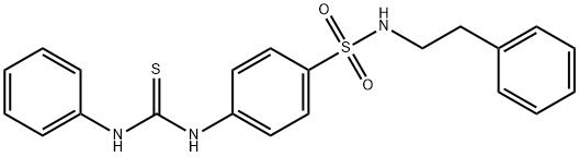 4-[(anilinocarbonothioyl)amino]-N-(2-phenylethyl)benzenesulfonamide Struktur