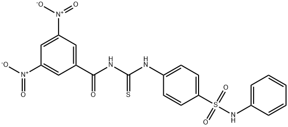 N-({[4-(anilinosulfonyl)phenyl]amino}carbonothioyl)-3,5-dinitrobenzamide Struktur