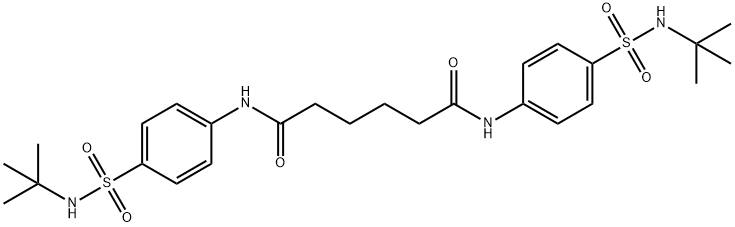 N,N'-bis{4-[(tert-butylamino)sulfonyl]phenyl}hexanediamide Struktur