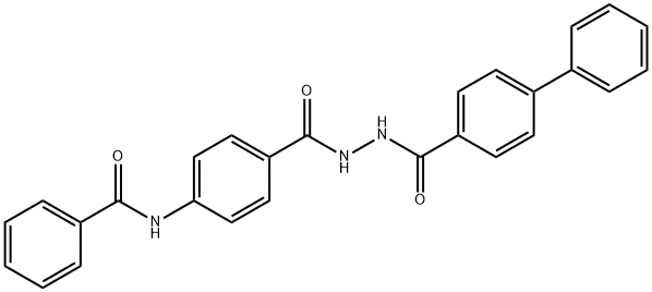 N-(4-{[2-(4-biphenylylcarbonyl)hydrazino]carbonyl}phenyl)benzamide Struktur