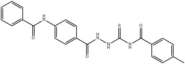 N-[[(4-benzamidobenzoyl)amino]carbamothioyl]-4-methylbenzamide Struktur