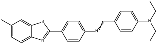 N-[4-(diethylamino)benzylidene]-4-(6-methyl-1,3-benzothiazol-2-yl)aniline Struktur