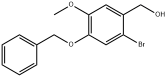 Benzenemethanol, 2-bromo-5-methoxy-4-(phenylmethoxy)- Struktur