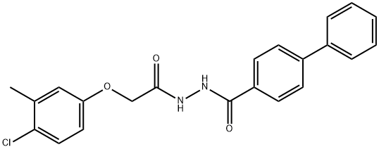 N'-[2-(4-chloro-3-methylphenoxy)acetyl]-4-biphenylcarbohydrazide Struktur