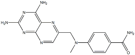 Benzamide, 4-[[(2,4-diamino-6-pteridinyl)methyl]methylamino]- Struktur