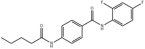 N-(2,4-difluorophenyl)-4-(pentanoylamino)benzamide Struktur