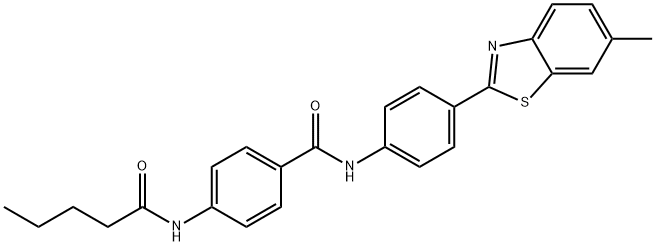 N-[4-(6-methyl-1,3-benzothiazol-2-yl)phenyl]-4-(pentanoylamino)benzamide Struktur