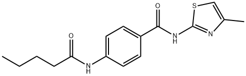 N-(4-methyl-1,3-thiazol-2-yl)-4-(pentanoylamino)benzamide Struktur