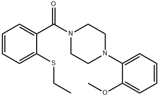 [2-(ethylsulfanyl)phenyl][4-(2-methoxyphenyl)piperazin-1-yl]methanone Struktur