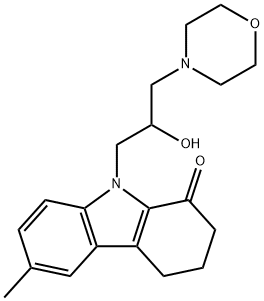 9-(2-hydroxy-3-morpholinopropyl)-6-methyl-2,3,4,9-tetrahydro-1H-carbazol-1-one Struktur