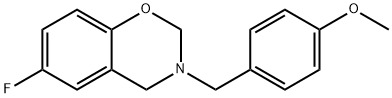 6-fluoro-3-[(4-methoxyphenyl)methyl]-2,4-dihydro-1,3-benzoxazine Struktur