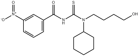 N-{[cyclohexyl(4-hydroxybutyl)amino]carbonothioyl}-3-nitrobenzamide Struktur