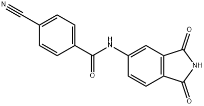 4-cyano-N-(1,3-dioxoisoindolin-5-yl)benzamide Struktur