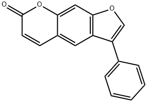 7H-Furo[3,2-g][1]benzopyran-7-one, 3-phenyl- Struktur