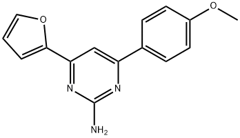 4-(furan-2-yl)-6-(4-methoxyphenyl)pyrimidin-2-amine Struktur