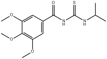 3,4,5-trimethoxy-N-(propan-2-ylcarbamothioyl)benzamide Struktur