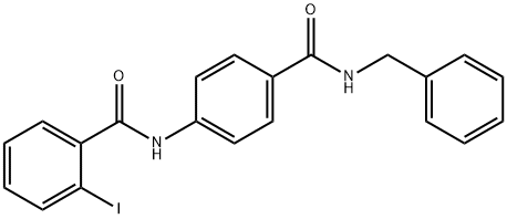 N-[4-(benzylcarbamoyl)phenyl]-2-iodobenzamide Struktur