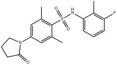 N-(3-fluoro-2-methylphenyl)-2,6-dimethyl-4-(2-oxopyrrolidin-1-yl)benzenesulfonamide Struktur