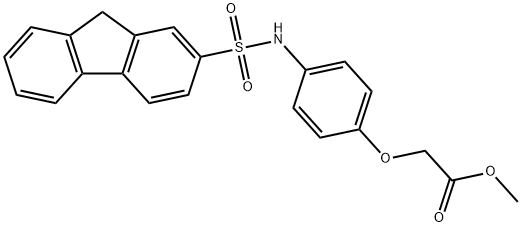 [4-(9H-Fluorene-2-sulfonylamino)-phenoxy]-acetic acid methyl ester Struktur