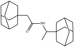 2-(tricyclo[3.3.1.1~3,7~]dec-1-yl)-N-[1-(tricyclo[3.3.1.1~3,7~]dec-1-yl)ethyl]acetamide Struktur