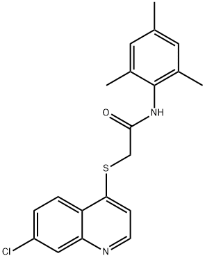 2-[(7-chloroquinolin-4-yl)sulfanyl]-N-(2,4,6-trimethylphenyl)acetamide Struktur