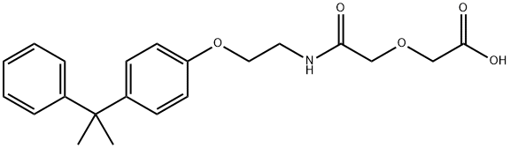 ({2-[4-(1-Methyl-1-phenyl-ethyl)-phenoxy]-ethylcarbamoyl}-methoxy)-acetic acid Struktur