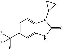 1-Cyclopropyl-5-trifluoromethyl-1H-benzoimidazole-2-thiol Struktur