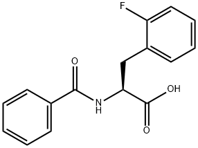 N-Benzoyl-o-fluoro-DL-phenylalanine Struktur