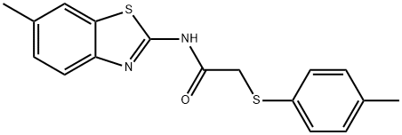 N-(6-methyl-1,3-benzothiazol-2-yl)-2-[(4-methylphenyl)sulfanyl]acetamide Struktur