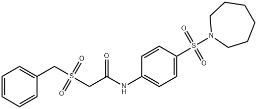 N-[4-(azepan-1-ylsulfonyl)phenyl]-2-(benzylsulfonyl)acetamide Struktur