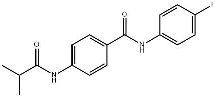 N-(4-iodophenyl)-4-(2-methylpropanoylamino)benzamide Struktur