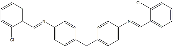 (2-chlorobenzylidene)(4-{4-[(2-chlorobenzylidene)amino]benzyl}phenyl)amine Struktur