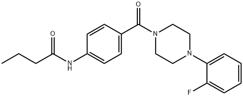 N-(4-{[4-(2-fluorophenyl)piperazin-1-yl]carbonyl}phenyl)butanamide Struktur