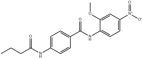 4-(butanoylamino)-N-(2-methoxy-4-nitrophenyl)benzamide Structure