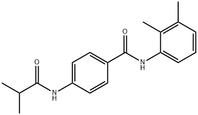 N-(2,3-dimethylphenyl)-4-(2-methylpropanoylamino)benzamide Struktur