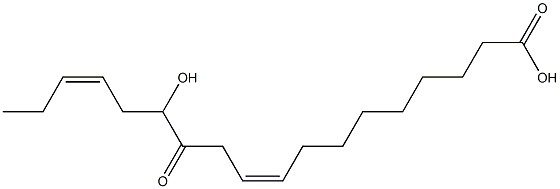 9,15-Octadecadienoic acid, 13-hydroxy-12-oxo-, (Z,Z)- Struktur