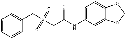 N-(1,3-benzodioxol-5-yl)-2-(benzylsulfonyl)acetamide Struktur