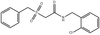 2-benzylsulfonyl-N-[(2-chlorophenyl)methyl]acetamide Struktur