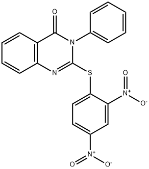 2-[(2,4-dinitrophenyl)sulfanyl]-3-phenylquinazolin-4(3H)-one Struktur