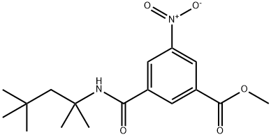 methyl 3-nitro-5-[(2,4,4-trimethylpentan-2-yl)carbamoyl]benzoate Struktur