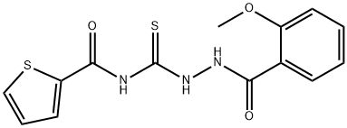 N-{[2-(2-methoxybenzoyl)hydrazino]carbonothioyl}-2-thiophenecarboxamide Struktur