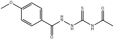 N-{[2-(4-methoxybenzoyl)hydrazino]carbonothioyl}acetamide Structure