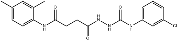 4-[2-[(3-chlorophenyl)carbamoyl]hydrazinyl]-N-(2,4-dimethylphenyl)-4-oxobutanamide Struktur