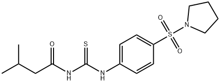 3-methyl-N-({[4-(1-pyrrolidinylsulfonyl)phenyl]amino}carbonothioyl)butanamide Struktur