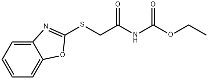 ethyl [(1,3-benzoxazol-2-ylsulfanyl)acetyl]carbamate Struktur