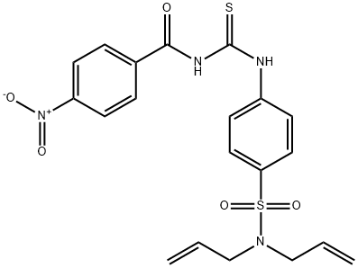 N-[({4-[(diallylamino)sulfonyl]phenyl}amino)carbonothioyl]-4-nitrobenzamide Struktur